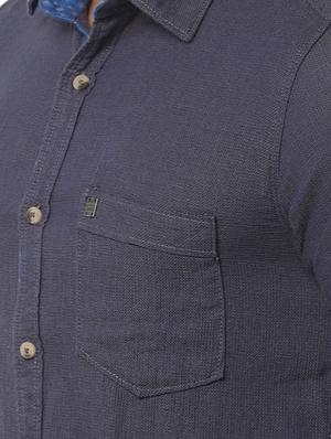 grey solid casual shirt - 16776145 - Standard Image - 5
