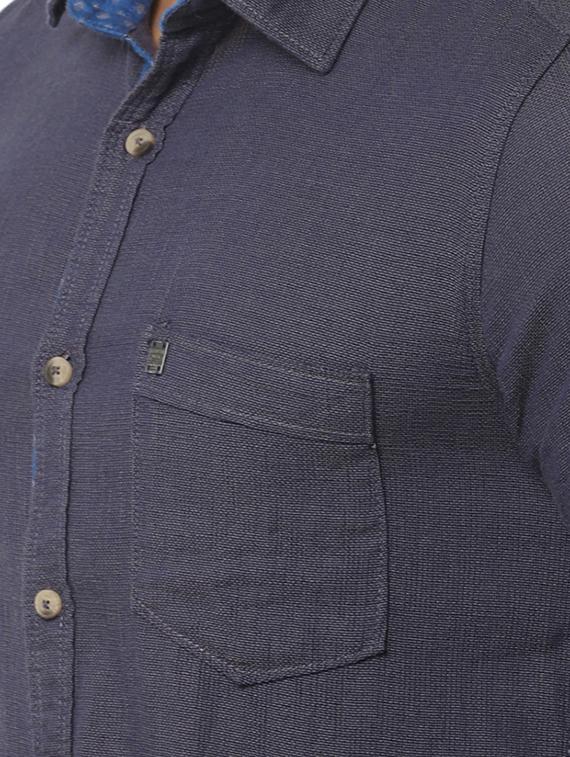 grey solid casual shirt - 16776145 - Zoom Image - 5