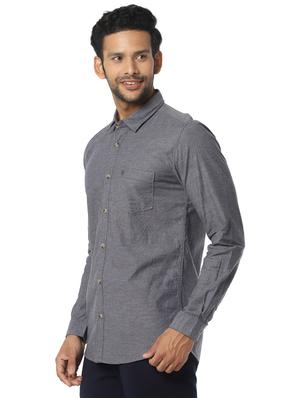 grey printed casual shirt - 16776149 - Standard Image - 2