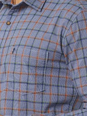grey checkered casual shirt - 16776151 - Standard Image - 5