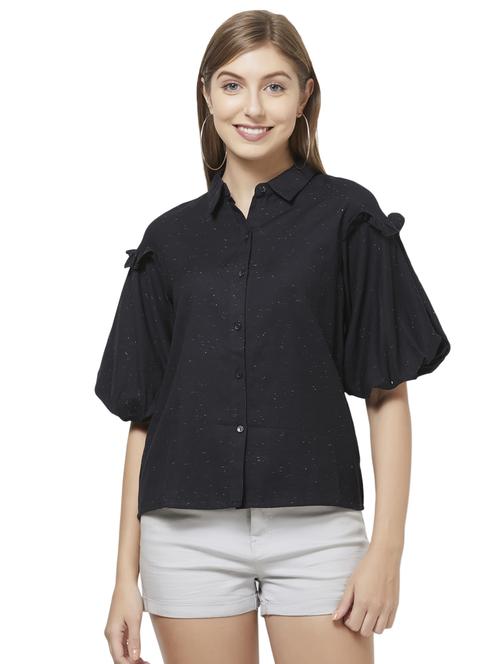 puff sleeved frill detail top - 16776781 - Standard Image - 1