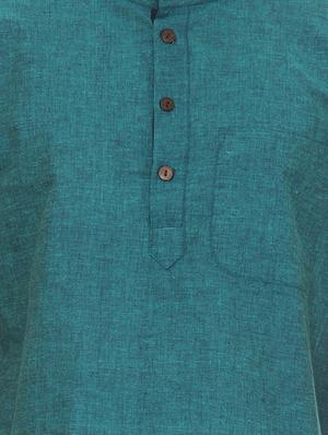 green solid short kurta - 16777489 - Standard Image - 5