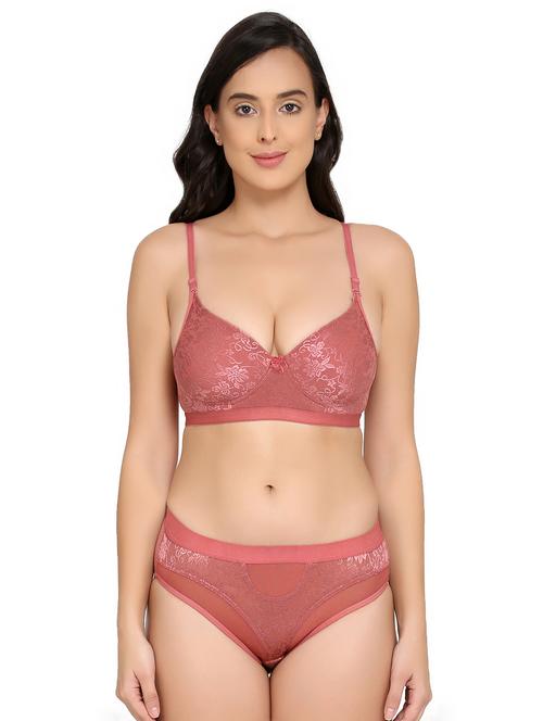 bow patch bra and panty set - 16779533 - Standard Image - 1