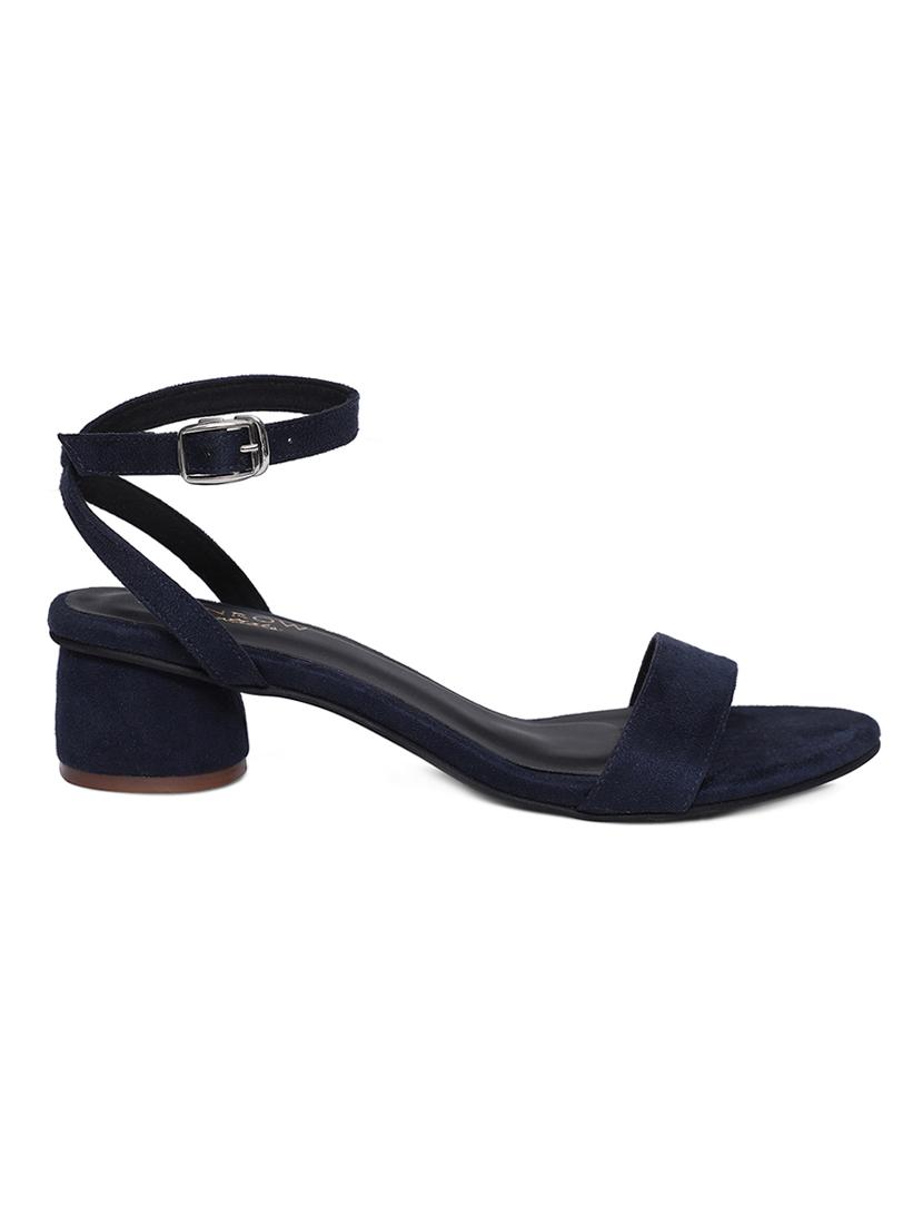 navy suede back strap sandals - 16779595 - Zoom Image - 2