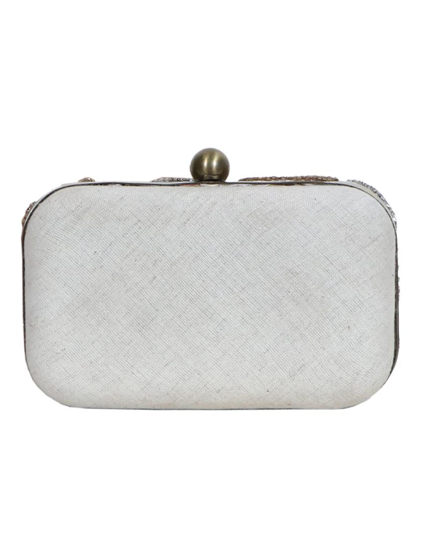 beige cotton box clutch - 16779877 - Zoom Image - 2
