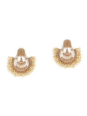 gold metal chandballi earring - 16780255 - Standard Image - 2