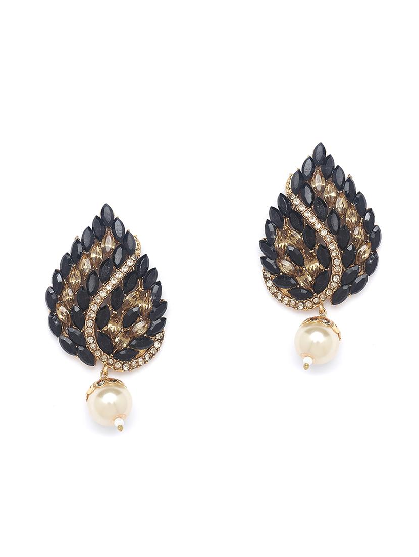 black metal drop earring - 16780294 - Zoom Image - 2