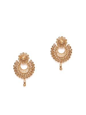 gold metal chandballi earring - 16780324 - Standard Image - 2