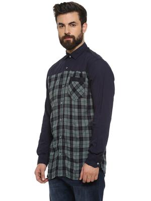 blue checkered casual shirt - 16780374 - Standard Image - 2