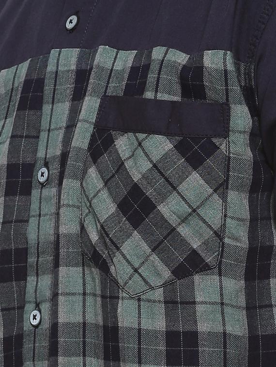 blue checkered casual shirt - 16780374 - Zoom Image - 5