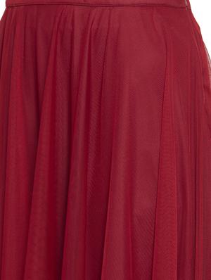 high rise solid net a-line skirt - 16780839 - Standard Image - 5