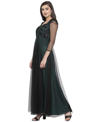 puff sleeved embellished maxi dress - 16780847 - Standard Image - 2