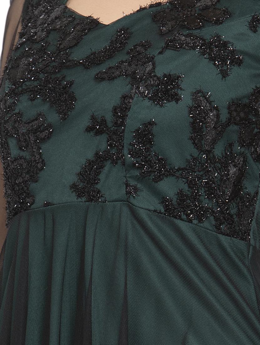 puff sleeved embellished maxi dress - 16780847 - Zoom Image - 5