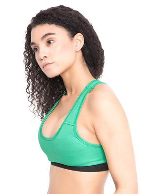 racer back solid sports bra - 16782002 - Standard Image - 2