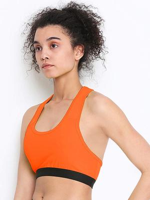 racer back solid sports bra - 16782003 - Standard Image - 2