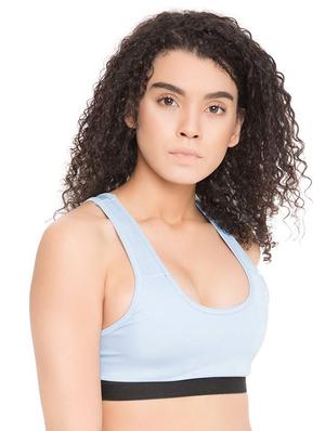 racer back solid sports bra - 16782005 - Standard Image - 2