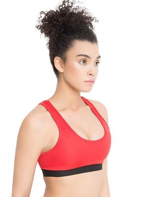 racer back solid sports bra - 16782011 - Standard Image - 2