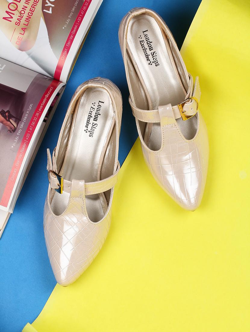 gold slip on pumps - 16782297 - Zoom Image - 2