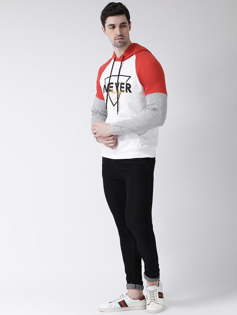 white chest printed raglan sweatshirt - 16782460 - Zoom Image - 5