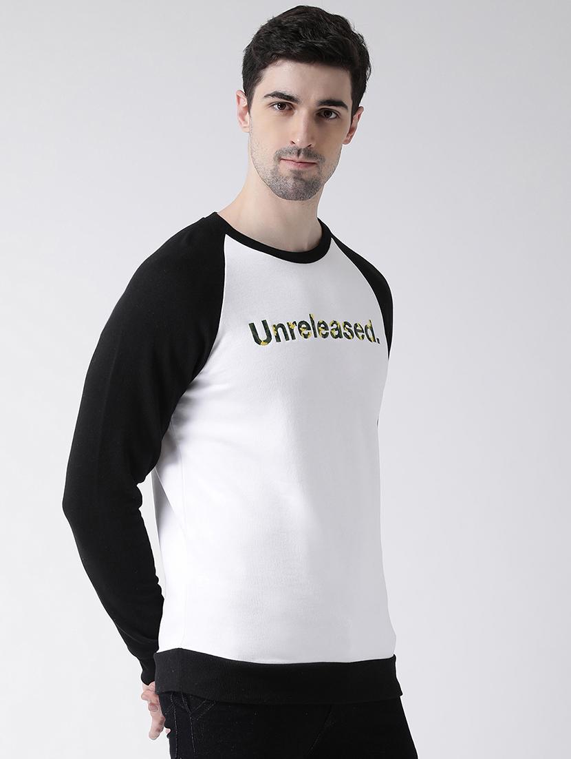 white chest printed raglan sweatshirt - 16782461 - Zoom Image - 2