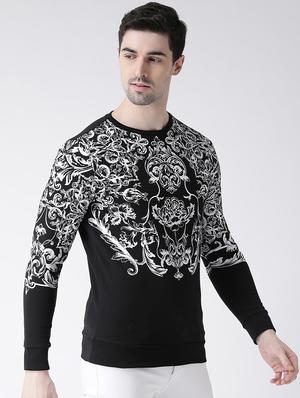 black chest printed sweatshirt - 16782463 - Standard Image - 2