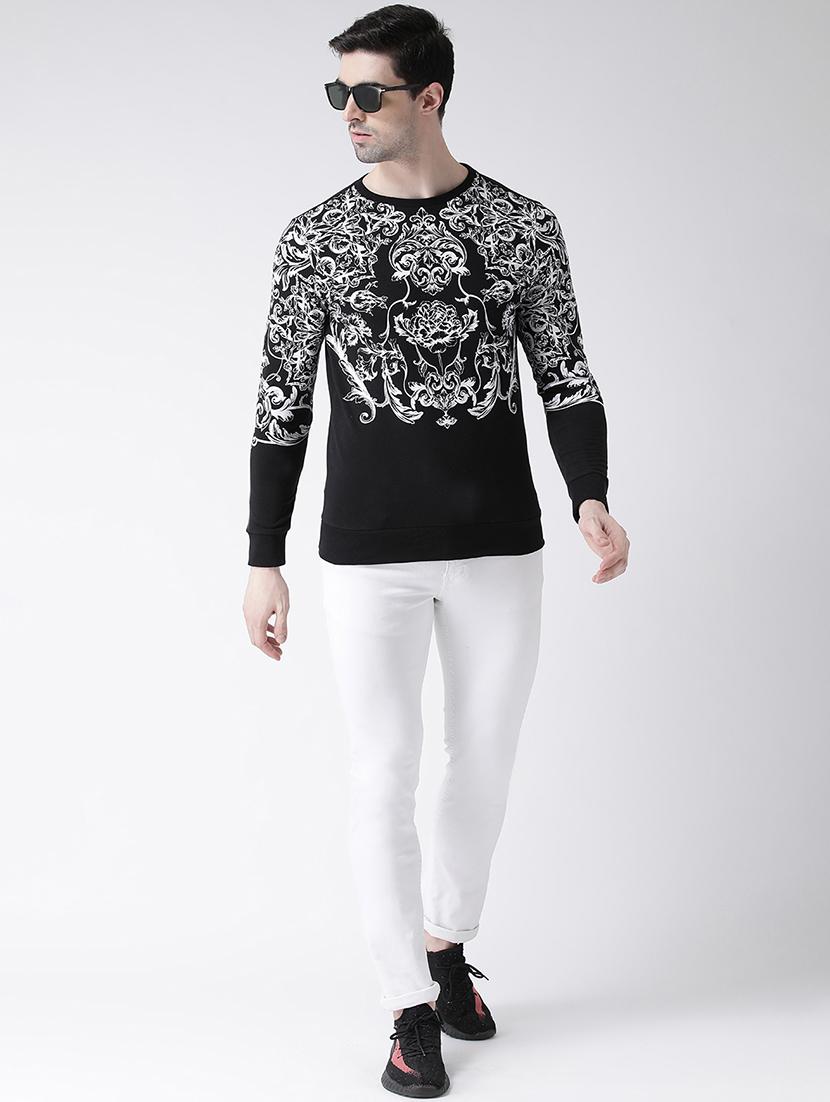 black chest printed sweatshirt - 16782463 - Zoom Image - 5