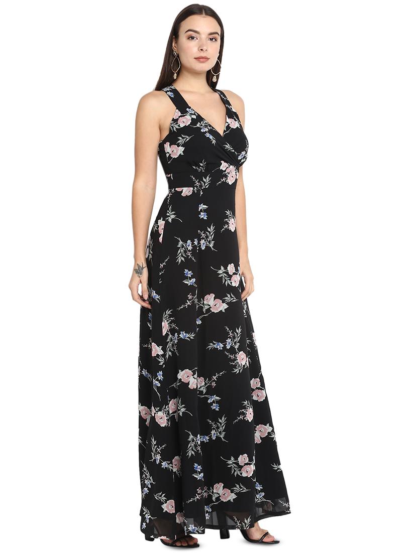 halter neck floral maxi dress - 16782853 - Zoom Image - 2