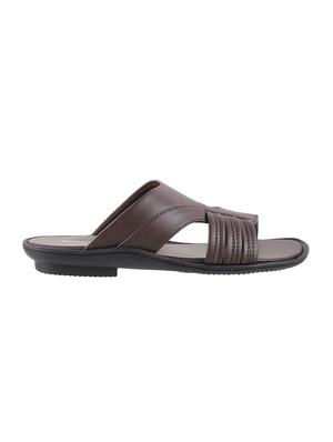 brown leather slip on slippers - 16783095 - Standard Image - 2