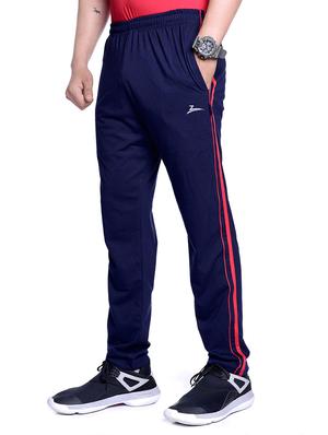 navy blue side striped full length track pant - 16783437 - Standard Image - 2