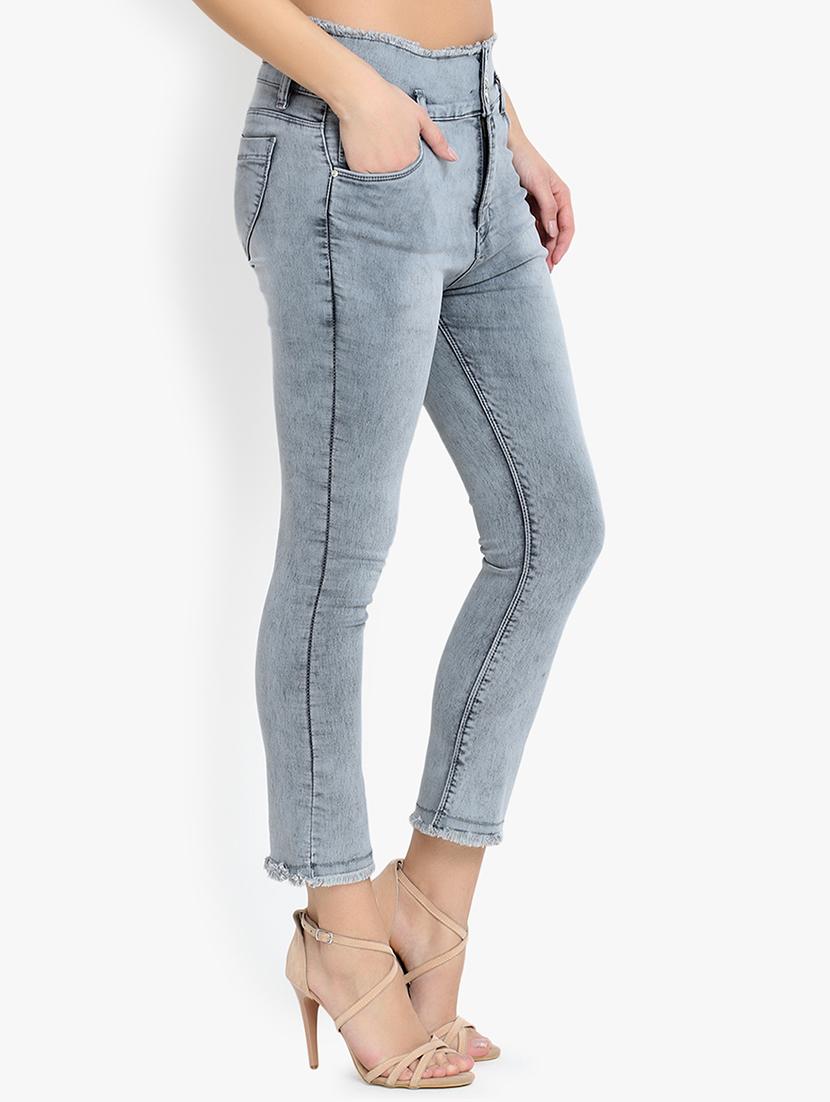 high rise frayed jeans - 16783494 - Zoom Image - 2