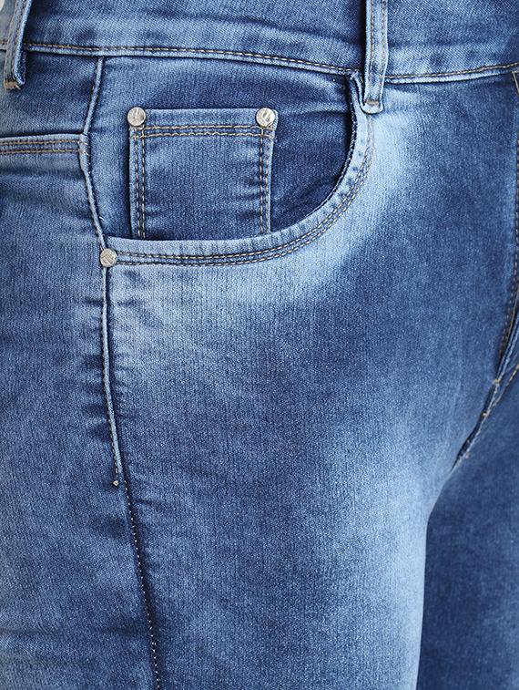 high rise frayed detail jeans - 16783496 - Zoom Image - 5