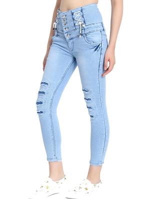 high rise distressed jeans - 16783497 - Standard Image - 2