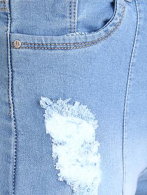 high rise distressed jeans - 16783508 - Standard Image - 5