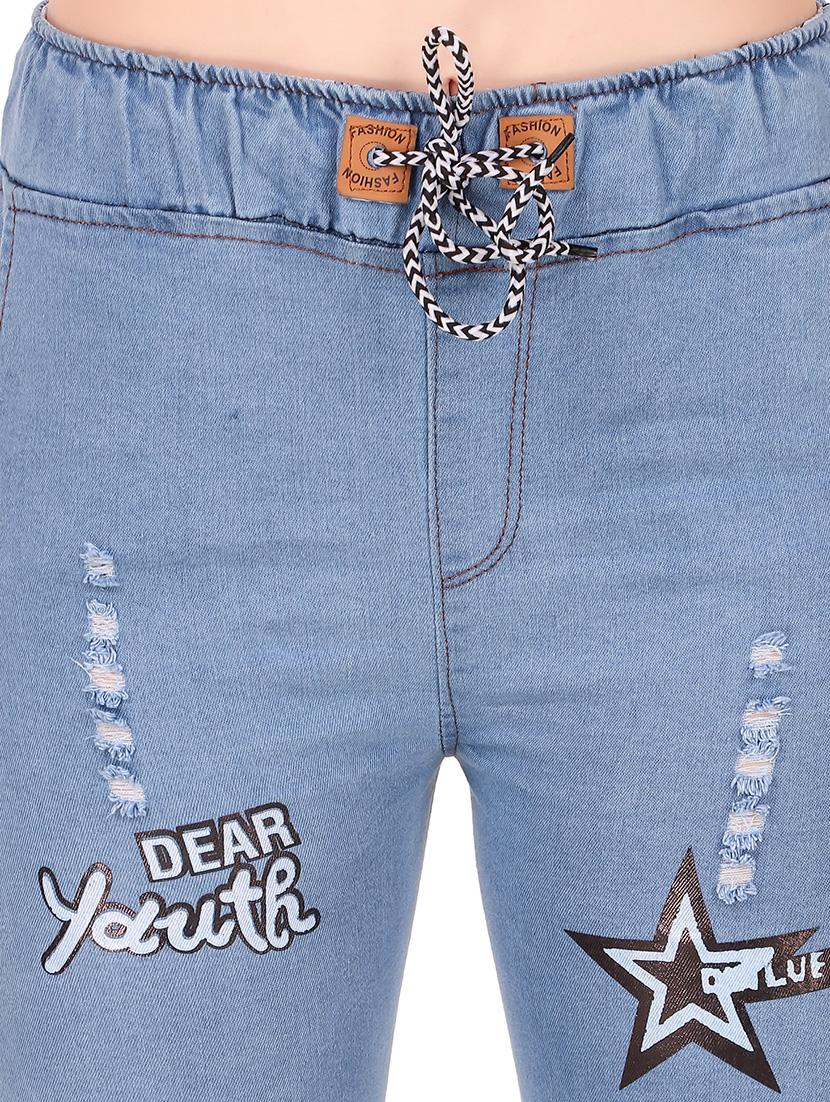 drawstring waist printed jeans - 16785846 - Zoom Image - 5