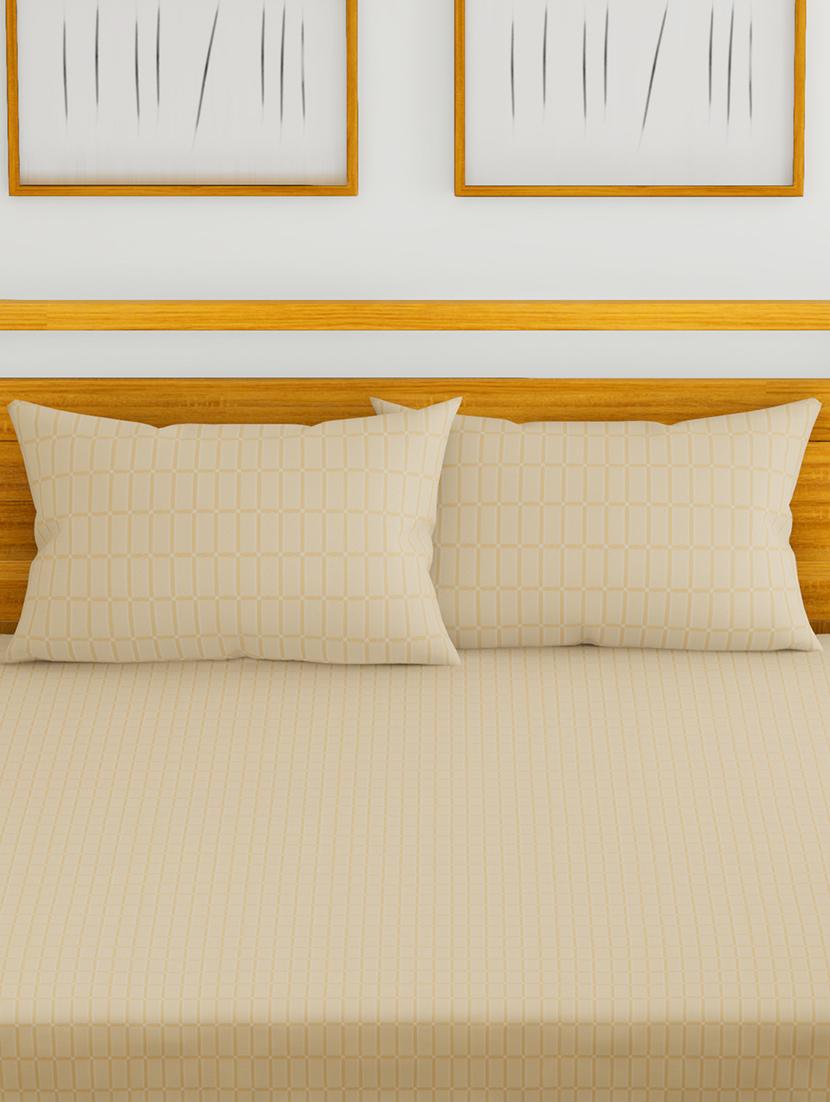 cotton king size double bedsheet with 2 pillow covers - 16785905 - Zoom Image - 2