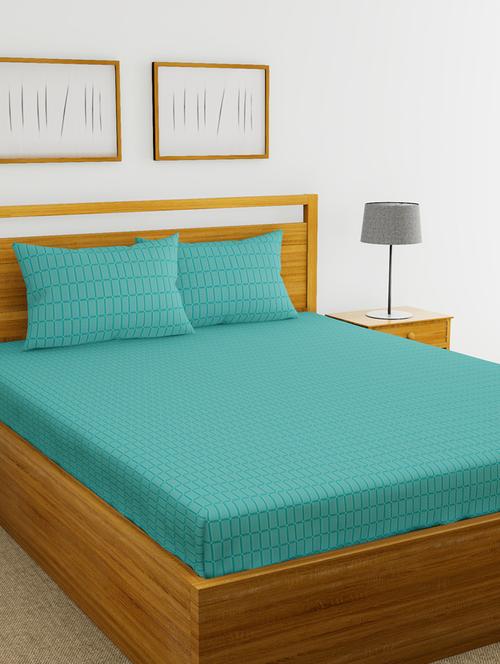 cotton king size double bedsheet with 2 pillow covers - 16785906 - Standard Image - 1