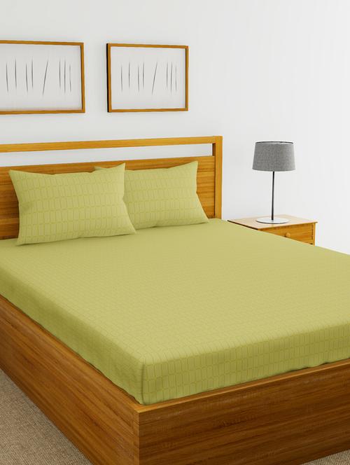 cotton king size double bedsheet with 2 pillow covers - 16785908 - Standard Image - 1