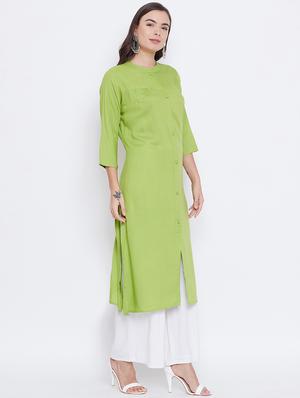 solid straight kurta - 16787158 - Standard Image - 2
