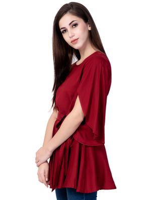 tie front bell sleeved top - 16787758 - Standard Image - 2