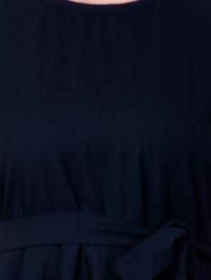 tie front solid a-line dress - 16787760 - Standard Image - 5