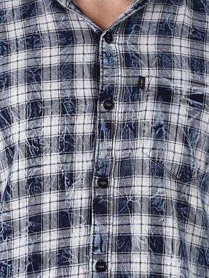 blue checkered casual shirt - 16788424 - Standard Image - 5