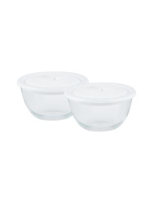 glass mixing bowl with lid (set of 2) - 16788675 - Standard Image - 2