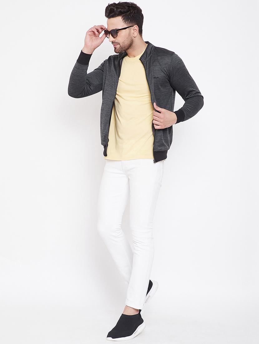 grey solid casual jacket - 16789182 - Zoom Image - 5
