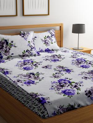 poly cotton double bedsheet with 2 pillow covers - 16791312 - Standard Image - 2