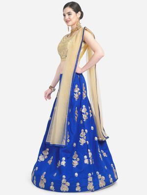 embroidered a-line lehenga - 16791382 - Standard Image - 2