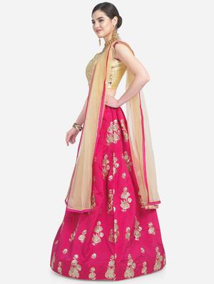 embroidered a-line lehenga - 16791383 - Standard Image - 2