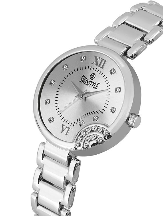 swisstyle white dial analog women's watch-ss-lr312-wht-slv-ch - 16791651 - Zoom Image - 2