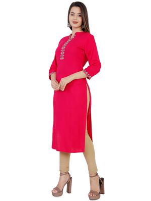 solid straight kurta - 16791914 - Standard Image - 2
