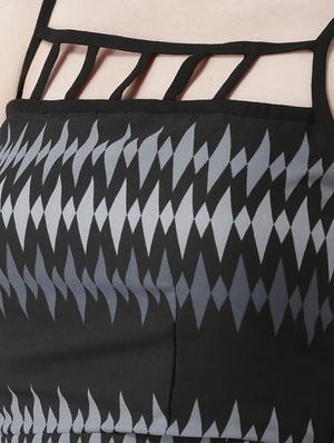 ladder cut out printed maxi dress - 16792331 - Standard Image - 5