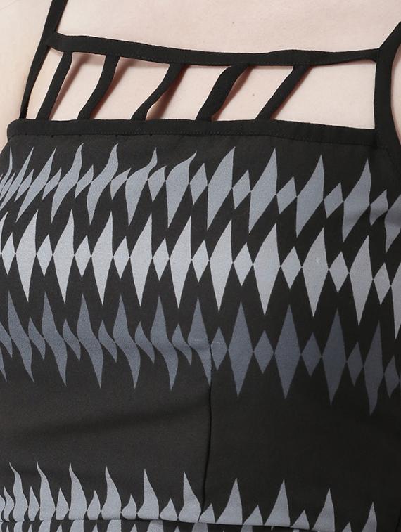 ladder cut out printed maxi dress - 16792331 - Zoom Image - 5